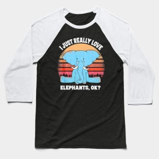 Love Elephant Shirt for Women and Girls Elephants Gifts Baseball T-Shirt